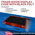 thumbnail image 3 of Trade Show Display Case Portable - w/ Acrylic Side Guards (Cherry), 3 of 18