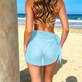 thumbnail image 5 of Swim Bottom Cover Up Sarong Wraps for Women Beach Cover Up Short Crochet Bikini Swimsuit Coverup Skirts for Swimwear, 5 of 7