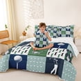 thumbnail image 3 of Erosebridal Golf Gamer Twin Bedding Sets 7-Piece for Boys Girls,Sport Theme Plaid Bedding Comforter Set for Kids Teens,Ultra Soft Home Decor, 3 of 6
