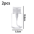 thumbnail image 2 of Empuje hacia abajo la botella de la bomba Flip Top Clear Vacío Botella de cosméticos Contenedor Bomba de bloqueo Botella dispensadora para esmalte de uñas y removedor de maquillaje Fokelyi CPB-DE-WX510-2, 2 of 5