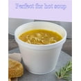 Foam Bowl with Lid for Hot and Cold Foods 8 Ounce Disposable Soup