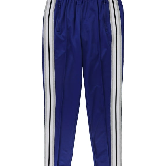 Ultra Flirt Womens Glitter Stripe Casual Sweatpants, Blue, X-Small