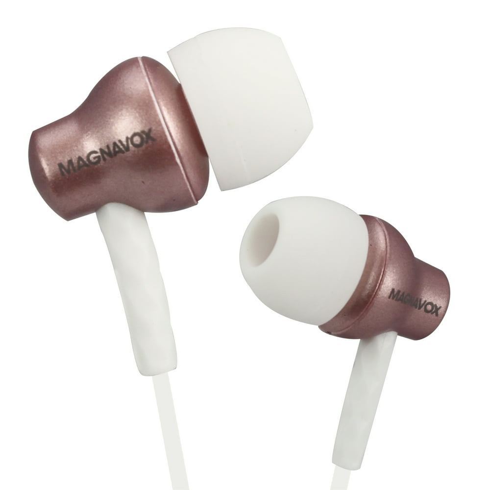 Magnavox Rose Gold InEar Silicon Earbuds with Microphone MHP4851RG