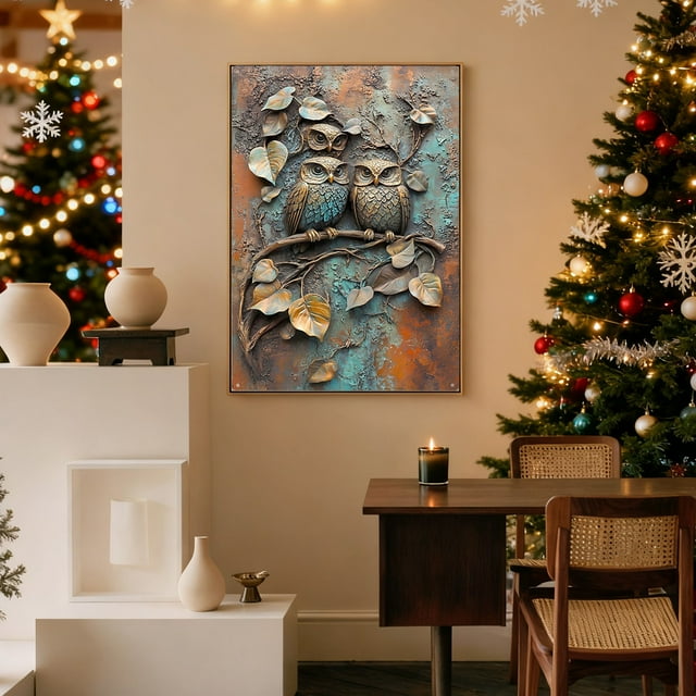 Uklsqma Metal Sheet Wall Art Decor | Multicolor Retro Wrought Iron Painting | Waterproof Sun Protection | Rust Resistant Iron Sheet | Easy Tool-Free Installation | Living Room Bedroom Office
