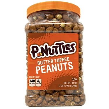 P-Nuttles Butter Toffee Covered Peanuts, 44oz Jar (Pack of 1) …