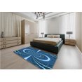 thumbnail image 5 of Ahgly Company Machine Washable Indoor Square Transitional Blue Area Rugs, 5' Square, 5 of 7