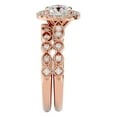 thumbnail image 4 of SuperJeweler 1 1/2 Carat Halo Diamond Bridal Set In 14 Karat Rose Gold For Women, 4 of 6