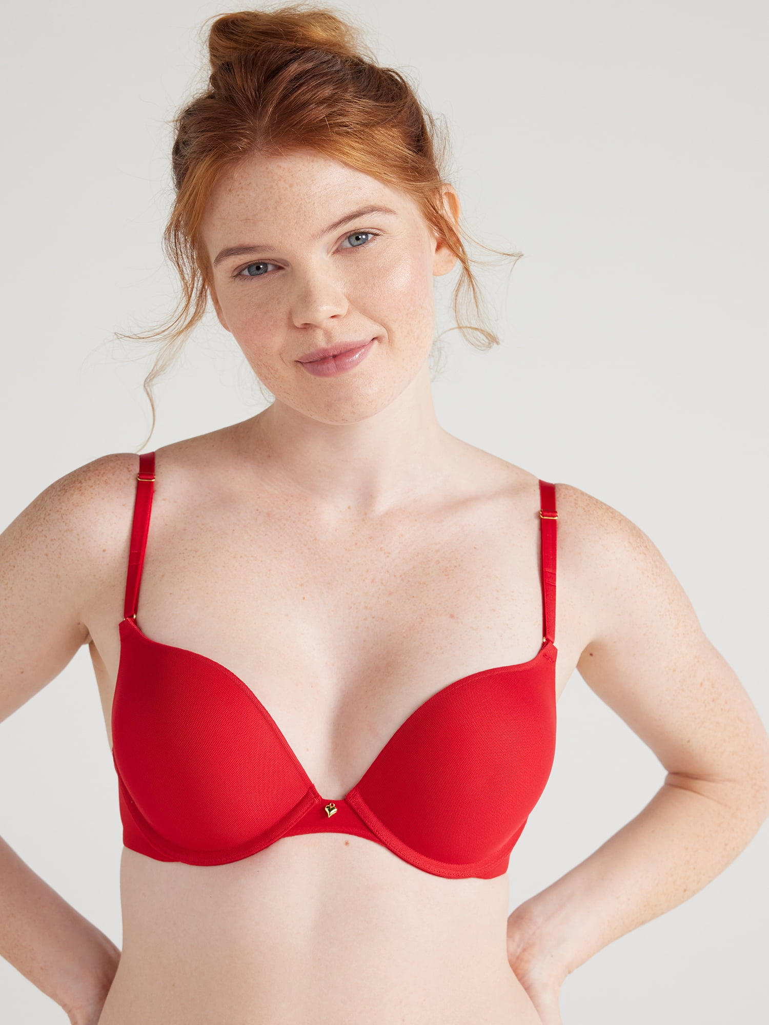 Joyspun Women s Wirefree Shine Push Up Bra Sizes S 3XL