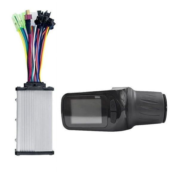 24V 36V 48V 60V S886 Ebike LCD Display Adjust with Twist Throttle 36V 350W Sine Wave Controller for E-Scooter 6PIN