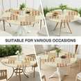 thumbnail image 7 of Pioneer Flower Floral Print Pattern Round Fitted Tablecloth with Elastic Edge,Dining Table Cover Waterproof,Outdoor Round Tablecloth for Camping,Dining,Indoor and Outdoor, 7 of 7
