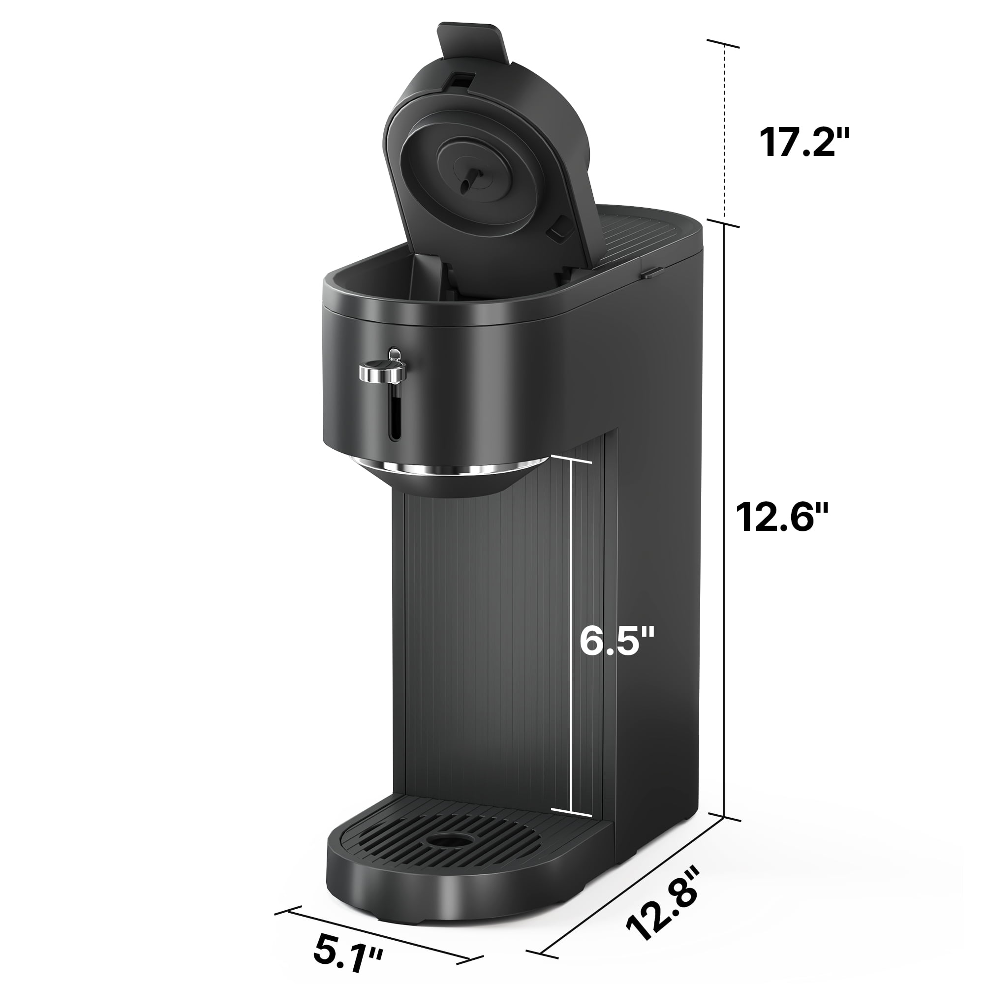Coffee Maker 2-in-1 Single Serve Coffee Machine for K-Cup Capsule Pod and Ground Powder Brewer for Home Office Kitchen