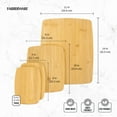thumbnail image 5 of FARBERWARE 4-Piece Reversible Bamboo Cutting Board and Charcuterie Set, Assorted Sizes, Durable Wood Serving Boards for Cheese, Meats, and Prep, 5 of 9