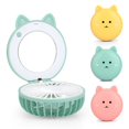 thumbnail image 1 of Coofit Mini Fan Cute Cartoon Portable Fan Cooling Fan with Beauty Mirror & LED Light, 1 of 9