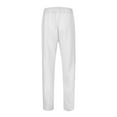 thumbnail image 6 of MDUKONU Men's Linen Casual Trousers Stretch Spring Wear White XXL, 6 of 7