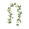 thumbnail image 2 of Small Christmas Wreaths,Christmas Garland For Mantle Artificial Flowers Real Touch Peony Garland Eucalyptus Greenery Vine for Outdoor Hanging Wedding Arch Home Decor Wall Backdrop Party (Beige), 2 of 6