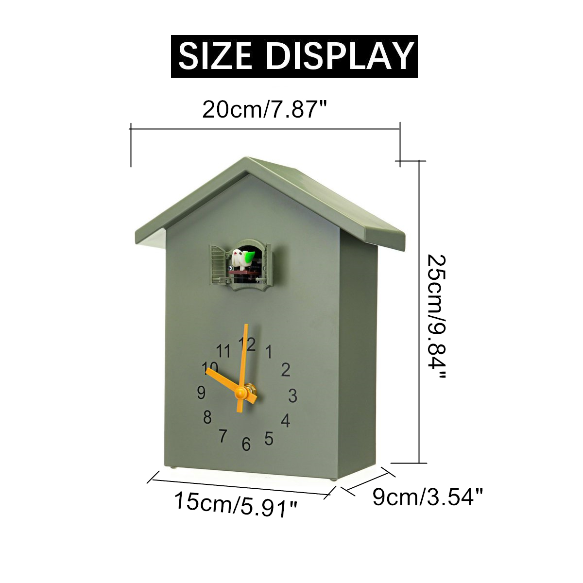 FTFDTMY Modern Bird Cuckoo Quartz Wall Clock Home Living Room Horologe Clocks Timer Office Home Decoration Gifts Hanging Watch,Blue