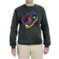 thumbnail image 2 of Wild Bobby, Colorful Sneakers Chucks Streetwear Unisex Crewneck Graphic Sweatshirt, Heather Black, X-Large, 2 of 3