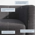 thumbnail image 3 of BELLEZE Accent Arm Club Chair in Linen Fabric - Highland (Gray), 3 of 7