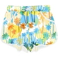 thumbnail image 2 of Women Summer Board Shorts Hawaiian Tropical Print Beach Swim Shorts with Pockets, 2 of 10