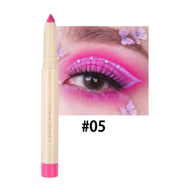 XWSHYW Sombra de Ojos Club Nocturno Tumbado Gusano de Seda Sombra de Ojos Pluma Propósito Delineador de Ojos Forma Pluma Sombra de Ojos En Barra