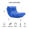Big Joe Roma Bean Bag Chair, Sapphire Smartmax, Durable Polyester Nylon