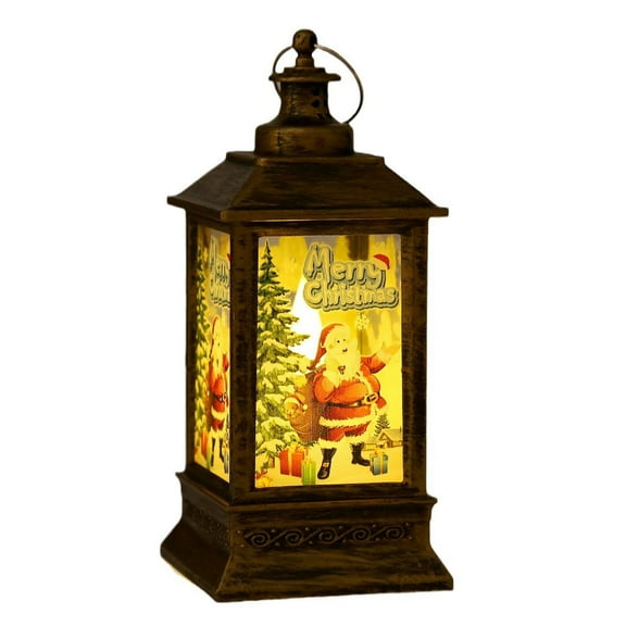 CASAFUN Christmas Decorative Lantern Christmas Decorations Indoor Flickering Candle Lantern, Christmas Tree Small Hanging Lantern Table for Holiday Party Indoor Outdoor Decor