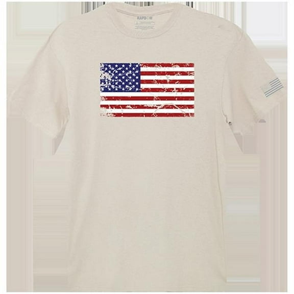 US Flag 2 Tactical Graphic T-shirt, Sand - Medium