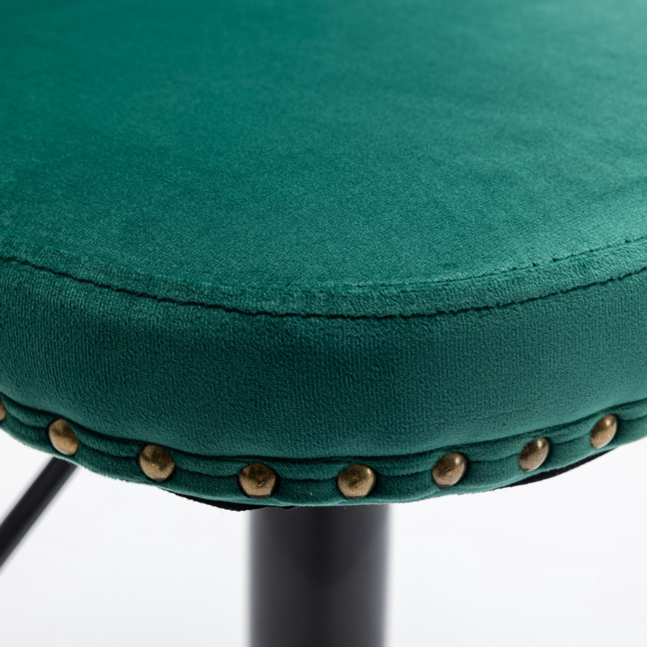 PORKISS Bar Stools, Velvet Adjustable Swivel Barstools with Back Set of 2, Modern Upholstered Kitchen Island Chairs with Tufted for Home Bar, Green
