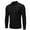 Black, variant on Snorda Men's Standard Slim-fit Long-Sleeve T-Shirt - Solid Color Casual Comfortable Elastic Slim Mid-Collar Mens Long Sleeve T Shirts