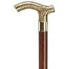 Harvy Canes - Ladies Embossed Derby - Walking Cane - 36" - Brass/Walnut