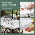 thumbnail image 3 of Round Outdoor Tablecloth with Umbrella Hole and Zipper, Fitted Table Cover with Elastic Edge for 31-35 Inch, Waterproof Patio Tablecoths for Picnic, 3 of 9