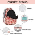 thumbnail image 4 of Pink Strawberry Plants Fruit Backpack for School,Cute School Bag,Schoolbag with Adjustable Shoulder Straps & Padded Back,15.3"x11"x7.1".﻿, 4 of 6