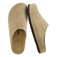thumbnail image 6 of Cushionaire Heath Men's Genuine Suede Leather Clogs with Memory Foam Comfort, Easy Slip On Slide Slippers for Men, 6 of 14