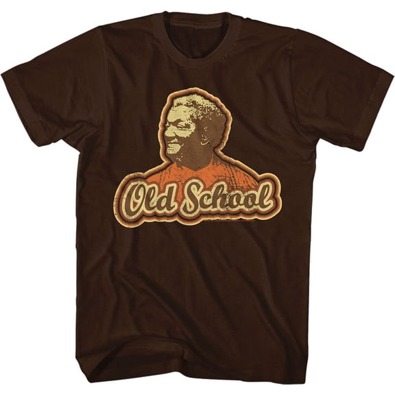 Redd Foxx Old School Dark Chocolate Adult T-Shirt Xl
