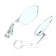 thumbnail image 1 of Espejos de motocicleta, 2 piezas de espejos retrovisores de motocicleta de 22 mm/0,87 pulgadas, reemplazo universal de espejos de motocicleta para S1000RR 2015-2021(Plata), 1 of 5