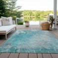 thumbnail image 6 of Addison Rugs Chantille Indoor/Outdoor Transitional Abstract Teal Washable Rectangle Rug, 5' x 7'6", 6 of 6