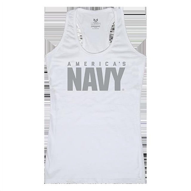 Rapid Dominance G02-NA1-WHT-01 US Navy Graphic Tank Top, White - Small