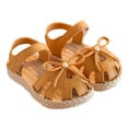 thumbnail image 1 of Sandalias de verano ligeras con suela antideslizante suave para niñas, tamaño 13 cm/21 yardas, color marrón, con punta cerrada, 1 of 8