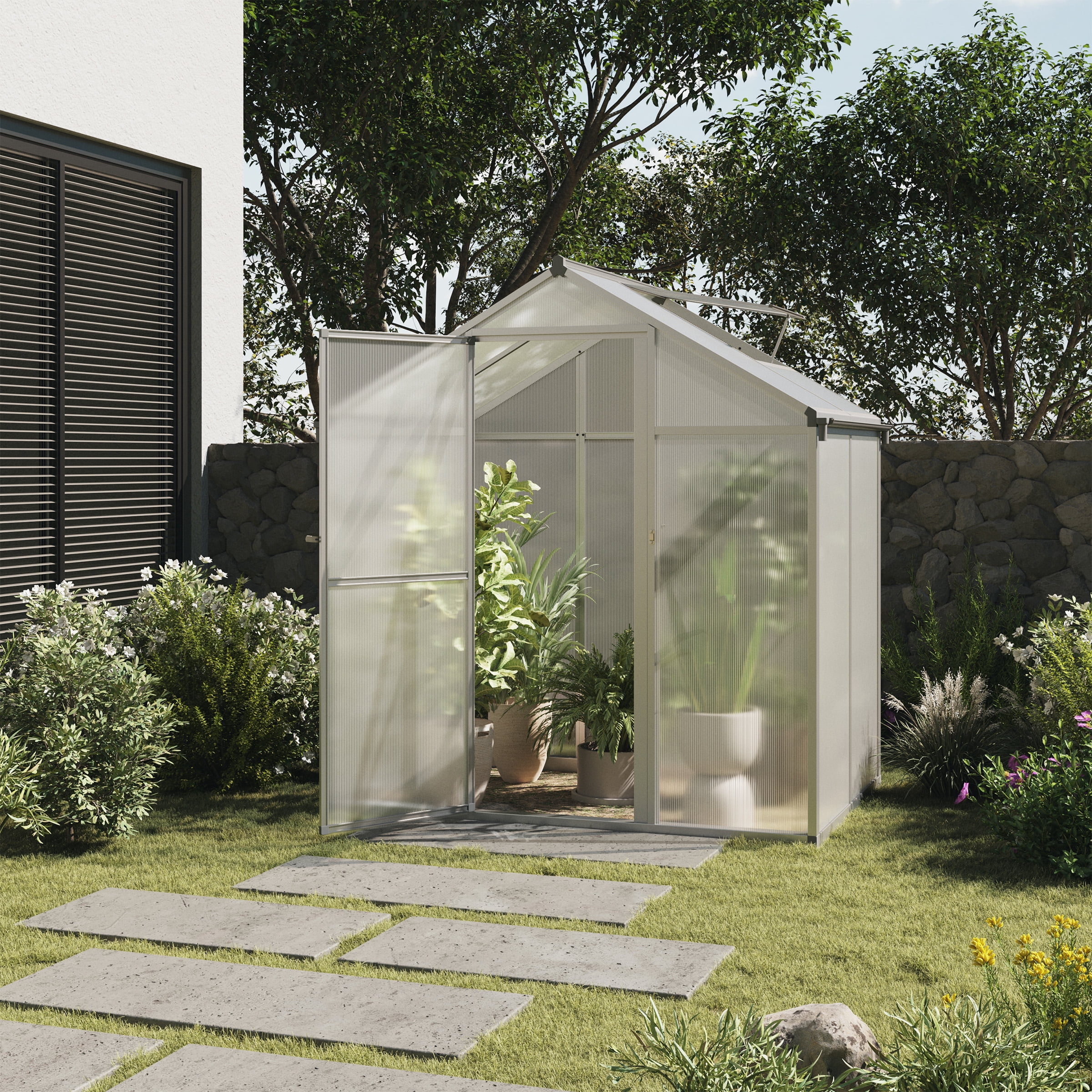 Home-Complete Walk-in Greenhouse - 4ft x 6ft Outdoor Green House