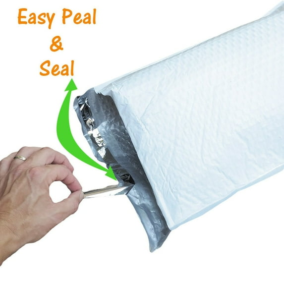 White Padded Poly Bubble Mailer Padded Envelopes, Waterproof Protective Self Seal Mailin Quality Shipping Mailer Bags