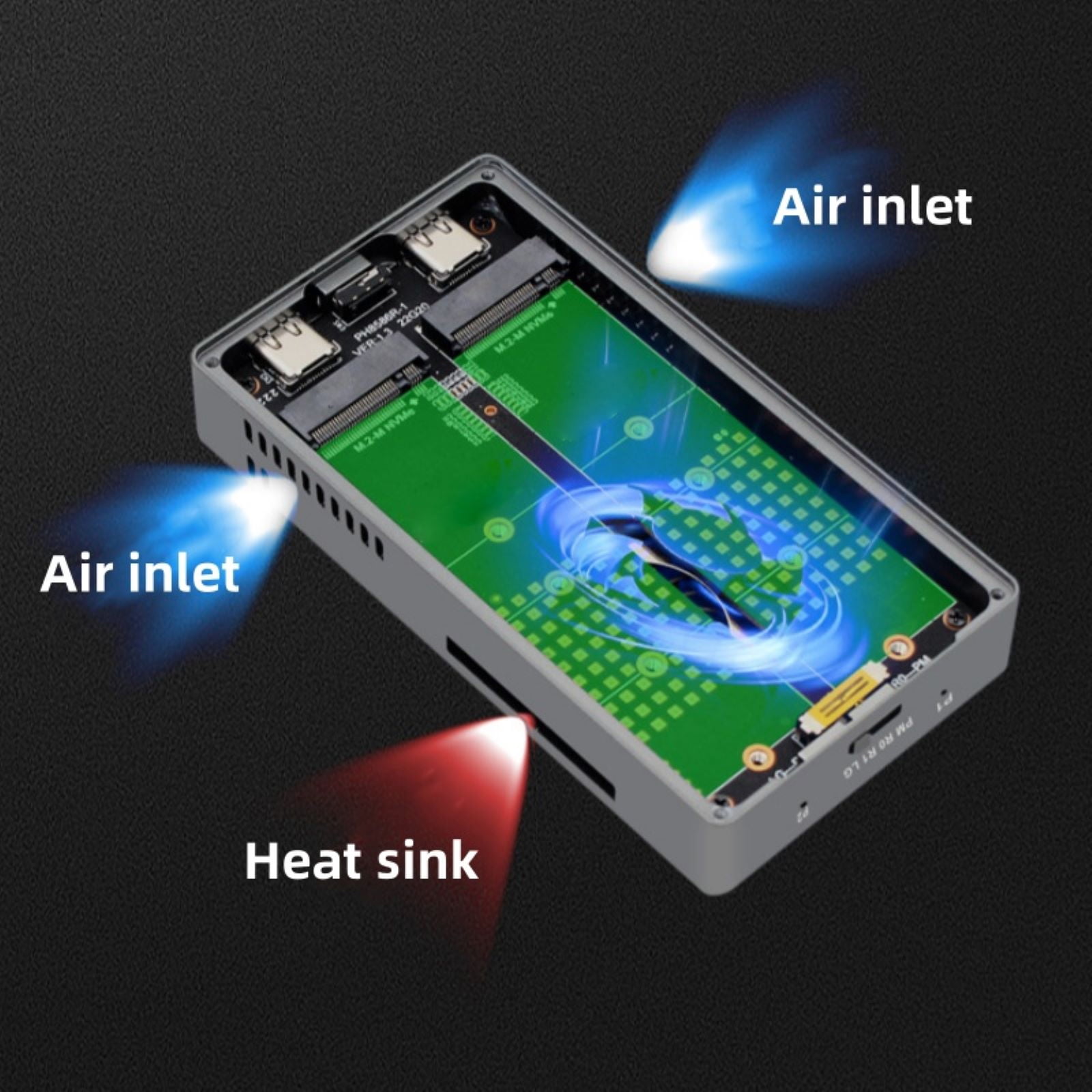 GUYUTING USB3 2 GEN2X2 M 2 NVME SSD Enclosure RAID Modes For High Speed Data Backup And Recovery