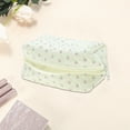 thumbnail image 3 of Unique Bargains 1 Pc Floral Quilting Makeup Bag for Travel Vacation Beige Polyester, 3 of 4