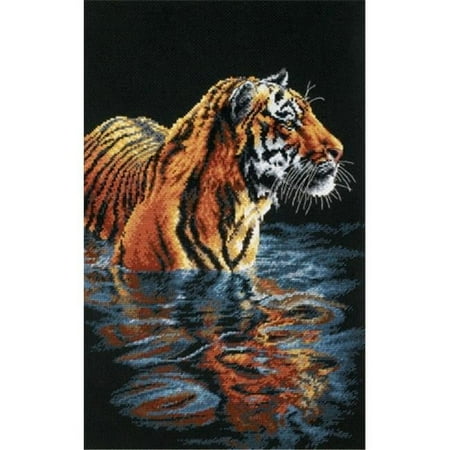 UPC: 0088677352226 | Dimensions Counted Cross Stitch Kit 9 x14 -tiger Chilling Out (18 Count)