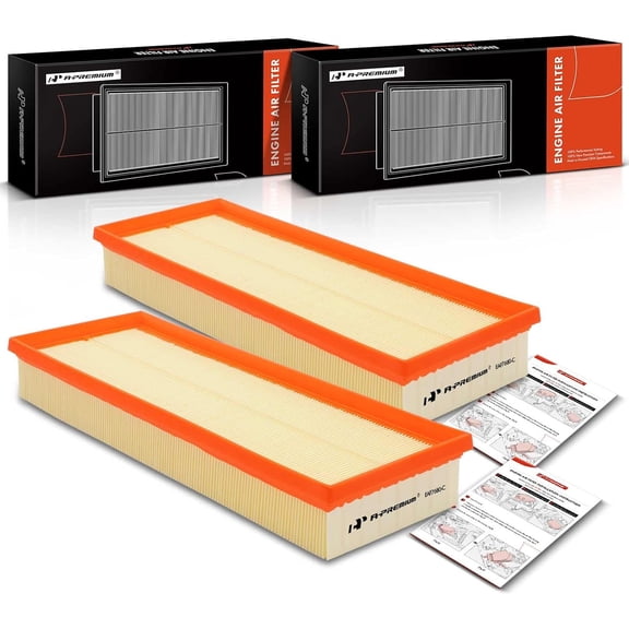 A-Premium 2-PC Engine Air Filter Compatible with Mercedes-Benz C-Class C230 C240 C320, E-Class E320 E550, CL500 CL550, G550 GL550, ML350 ML450, R350 R550, S400 S550 & More