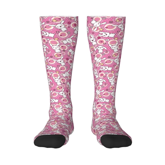 Balery Cute Rabbit Calcetines novedosos Calcetines deportivos Calcetines hasta la rodilla Calcetines de algodón Calcetines originales y geniales