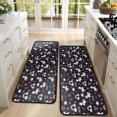 thumbnail image 4 of Kitchen Rugs Sets Of 2,Black Cartoon Unicorn Rainbow Anti Fatigue Kitchen Mat Rugs Non Slip Washable,Decorative Kitchen Floor Mats for Kitchen,Sink,Laundry,17"x47"+17"x47", 4 of 5