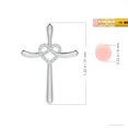 thumbnail image 3 of ANGARA Natural Diamond Heart Knot Cross Pendant in 14K White Gold for Women (Size-1.2mm| Color-G| Clarity-VS2) | April Birthstone, Anniversary, Jewelry Gift for Women | Natural Diamond Necklace, 3 of 7