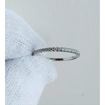 Moissanite Half Eternity ring wedding band handmade engagement ring