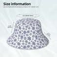 thumbnail image 3 of Xecao Dark Blue Snowflakes Print Men and Women Night Reflective Hat Runner Cap Visor Bucket Hat Boonie Cap, 3 of 6