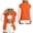 Orange, variant on IUYRTFE Women's Color Block Varsity Bomber Jacket Button Down Long Sleeve Casual Baseball Coat with Pockets